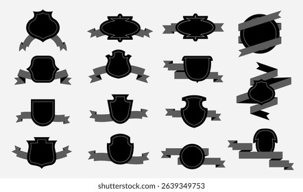 Badge Set Design featuring a sophisticated Ribbon to symbolize accomplishment