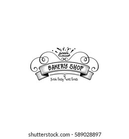 Badge set for small businesses - sweet bakery. The pattern printing plate handmade works written by hand font. It can be used in a corporate style, prints, for your design