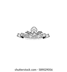 Badge set for small businesses - sweet bakery. The pattern printing plate handmade works written by hand font. It can be used in a corporate style, prints, for your design
