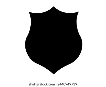 Badge shape silhouette vector art white background