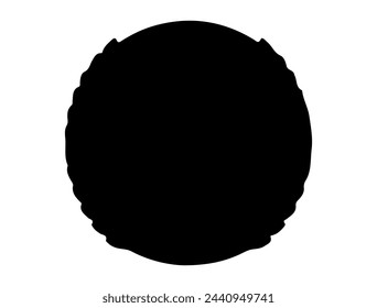 Badge shape silhouette vector art white background