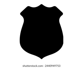 Badge shape silhouette vector art white background