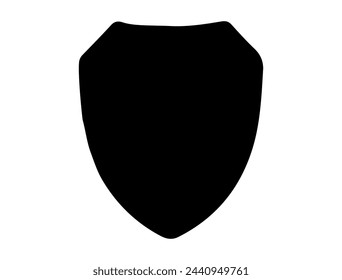 Badge shape silhouette vector art white background