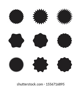 Badge shape templates set, vector design element