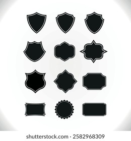 Badge shape vector art, illustration