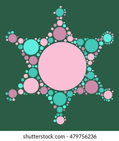 badge shape vector design by color point