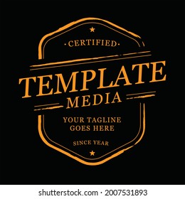 Badge shield outline frame. Full editable size and color as in EPS 10 and Ai. 