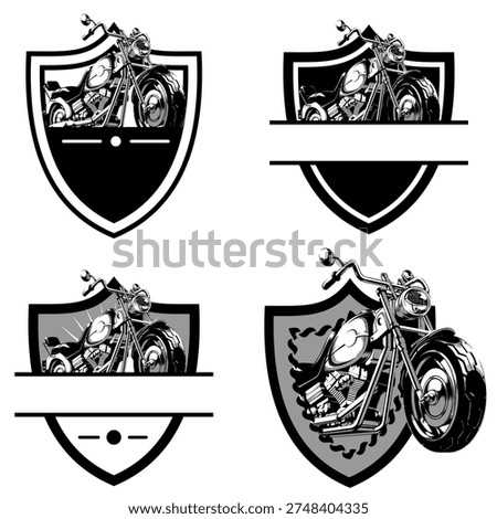 Badge Shield Rider Retro Biker Symbol