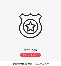 Badge sign icon vector, banner modern symbol vector illustration for web and mobil app isolated on grey background
