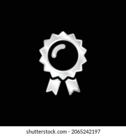 Icono metálico plateado insignia