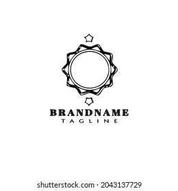 plantilla de diseño de icono de logotipo sencillo de placa ilustración vectorial moderna