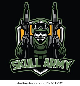 Badge Of Skull Soldier Mascot