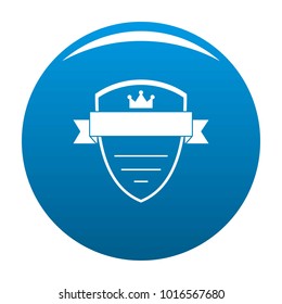 Badge soldier icon vector blue circle isolated on white background 
