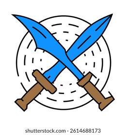 badge soldier roman greek line icon vector. badge soldier roman greek sign. isolated symbol illustration