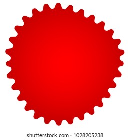 Badge, star burst shape with blank space