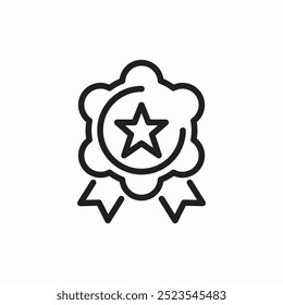 Vector de signo de icono de estrella de insignia