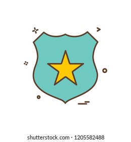badge star icon vector design