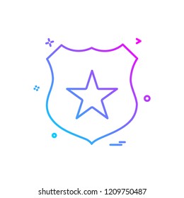 badge star icon vector design