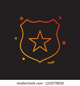 badge star icon vector design