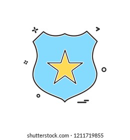 badge star icon vector design