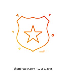 badge star icon vector design