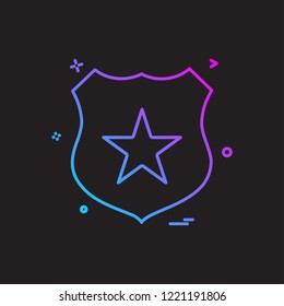 badge star icon vector design
