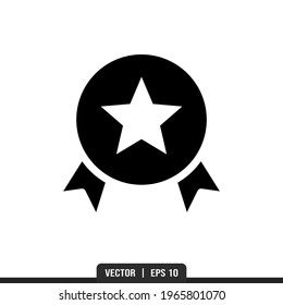 Badge Star Silhouette icon vector, illustration logo template in trendy style. Suitable for many purposes.