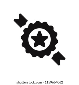 Badge with star vector icon