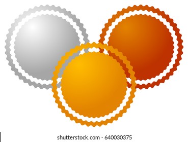Badge, starburst, sunburst button background. Blank badge, button shape
