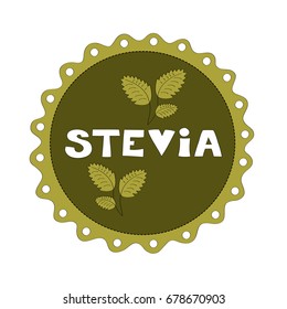 Badge Stevia vector illustration