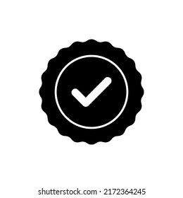 Badge sticker with tick icon