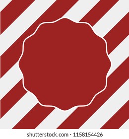Badge with striped background