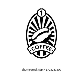 Badge style coffee logo collection. emblem style coffee icon set.
