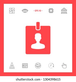 Badge symbol icon. Graphic elements for your design