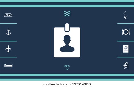 Badge symbol icon. Graphic elements for your design