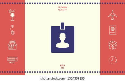 Badge symbol icon. Graphic elements for your design