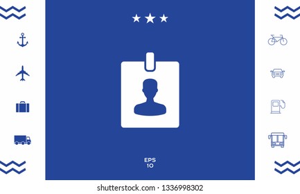 Badge symbol icon. Graphic elements for your design