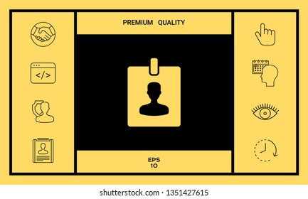 Badge symbol icon. Graphic elements for your design