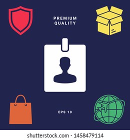 Badge symbol icon. Graphic elements for your design