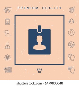 Badge symbol icon. Graphic elements for your design