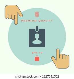 Badge symbol icon. Graphic elements for your design