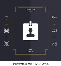 Icono de símbolo de placa. Elementos gráficos para el diseño