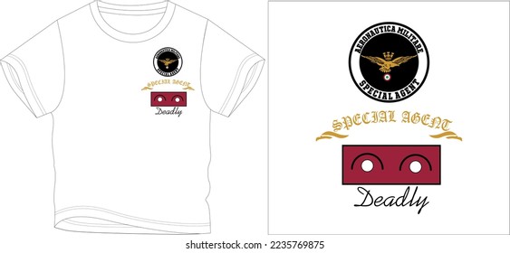 badge t shirt graphic design vector illustration digital file