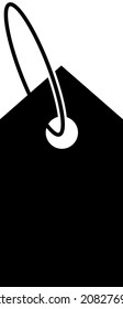 Badge tag on the product, black silhouette. Highlighted on a white background. Vector illustration. A series of business icons.