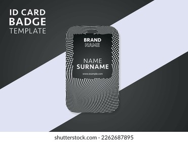 Badge template design of business corporate identity. Colorful abstract background design. Suitable for any design.