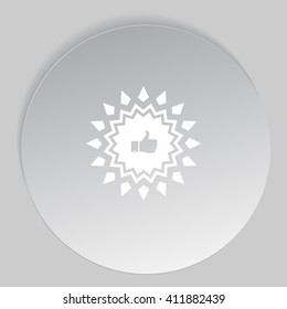 Badge with thumbs up Icon