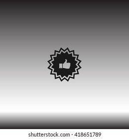 Badge with thumbs up Icon