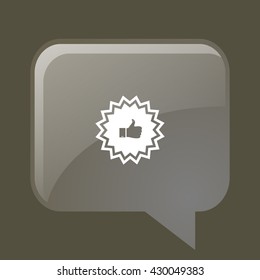 Badge with thumbs up Icon