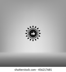 Badge with thumbs up Icon