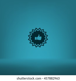 Badge with thumbs up Icon